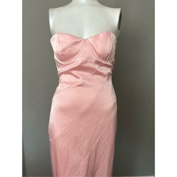 Alice + Olivia Phaedra Draped-Panel Strapless Bustier Gown - Picture 7 of 11